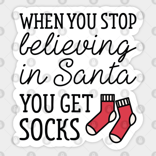 Believing In Santa Sticker by LuckyFoxDesigns